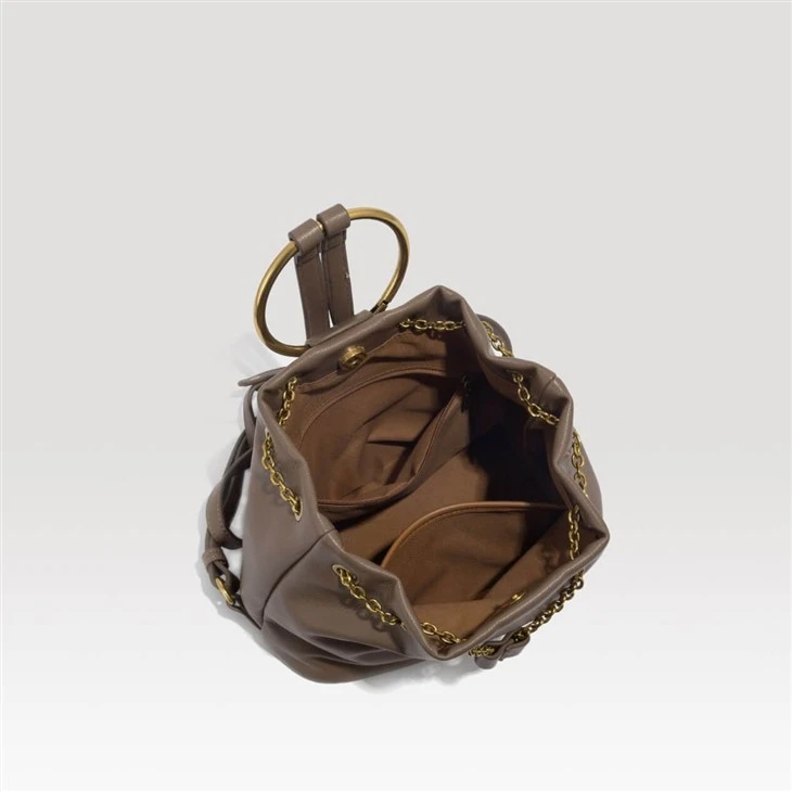 PU Drawstring Double-shoulder Bucket Bag For Women price